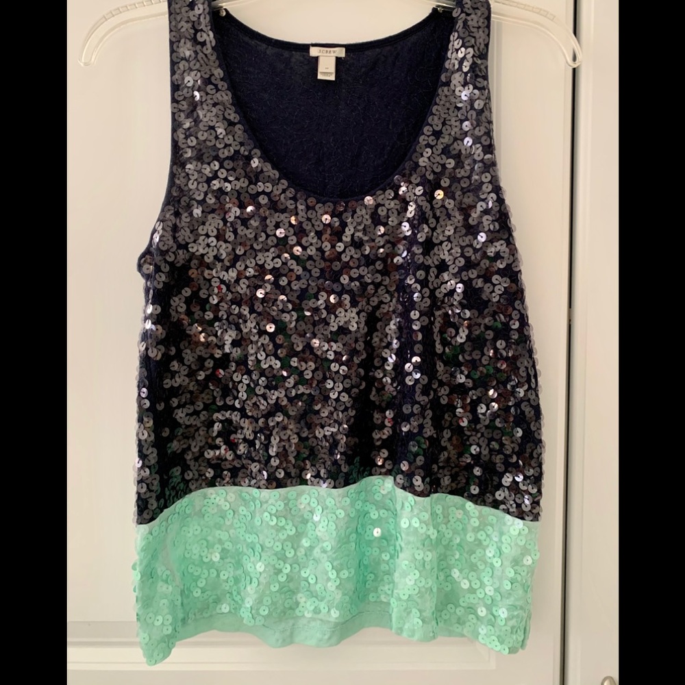 J Crew sequin top